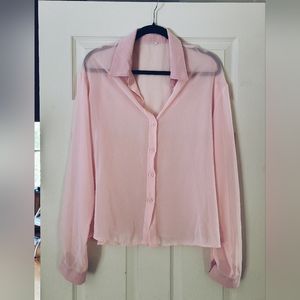 Sheer button down